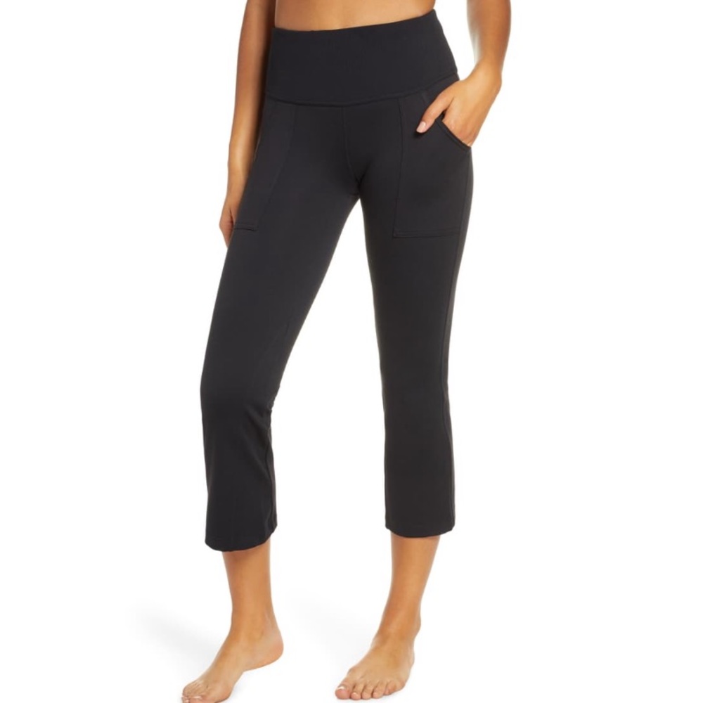 NWT ZELLA Live In High Waist Crop Pants sz S